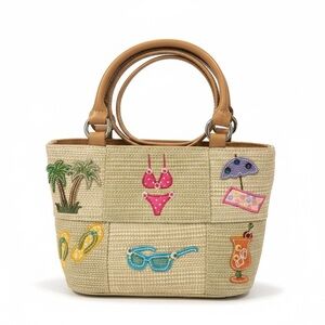 STRADA Small Summer Straw bag NWT